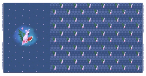 Jersey Baumwolle Kakadu von Stenzo - Panel